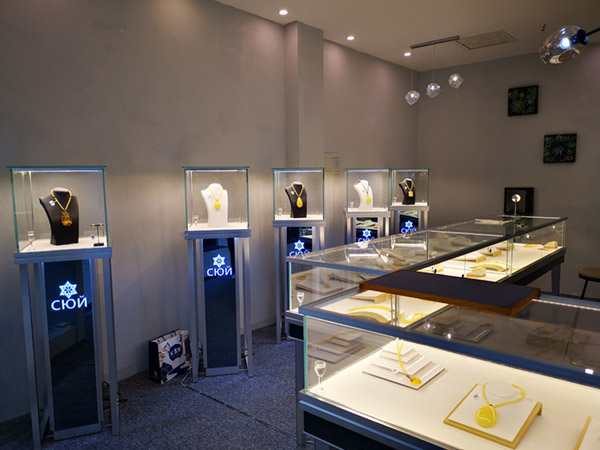 玻璃珠寶展柜,定制玻璃珠寶展示柜,鴻鈦珠寶展柜廠家